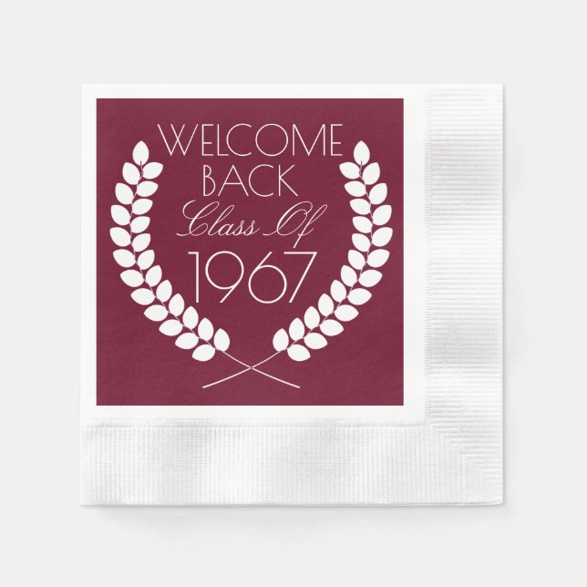 Welcome Back Class Of Napkin (Front)