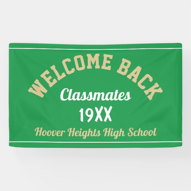 Welcome Back Classmates Class reunion banner (Horizontal)