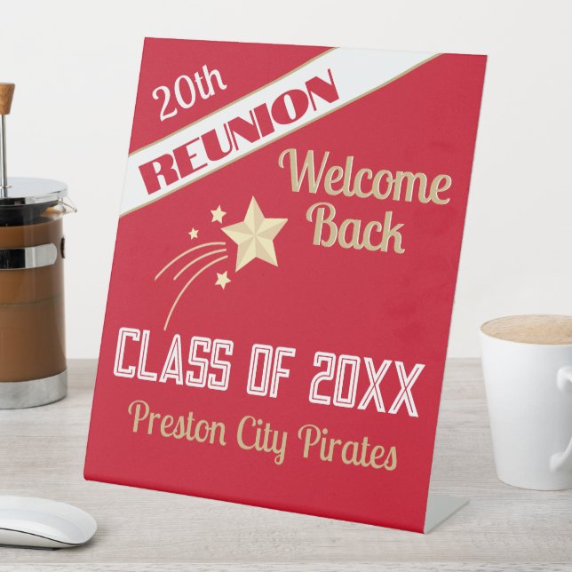 Welcome Back Classmates Reunion  Pedestal Sign (In SItu)