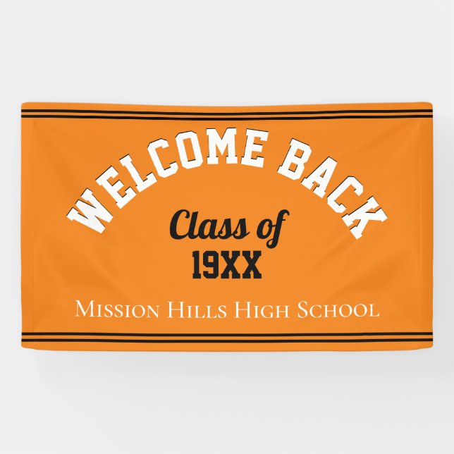 Welcome Back! Custom Class reunion banner (Horizontal)