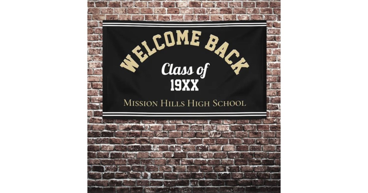 Welcome Back! Custom Class reunion banner | Zazzle