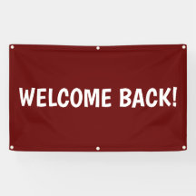 Welcome Back! Customisable Outdoor Banner