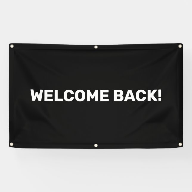Welcome Back Customisable Outdoor Banner (Horizontal)