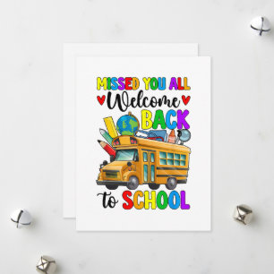 Welcome Back First Day Of School Bus Driver Holiday Card
