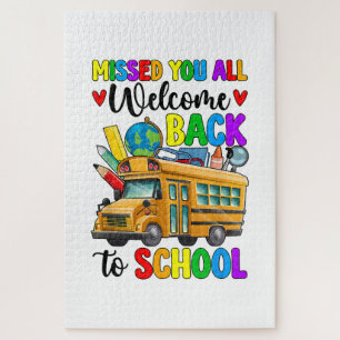 Welcome Back First Day Of School Bus Driver Jigsaw Puzzle