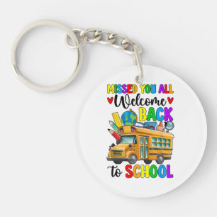 Welcome Back First Day Of School Bus Driver Key Ring