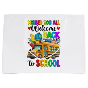 Welcome Back First Day Of School Bus Driver Large Gift Bag