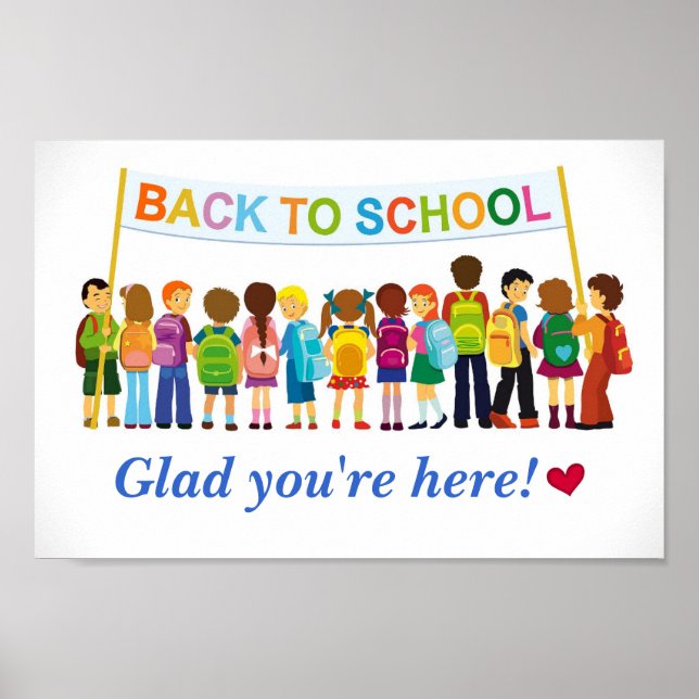 Welcome Back, Glad You're Here (School Poster) Poster (Front)