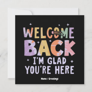 Welcome Back I'm Glad You're Here First Day School Invitation