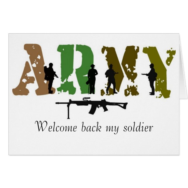Welcome back my soldier (Front Horizontal)
