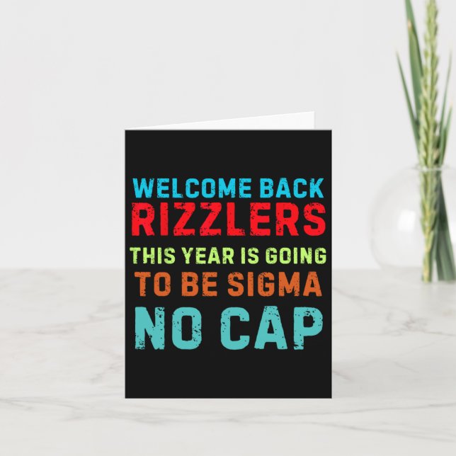 Welcome Back Rizzlers  Card (Front)