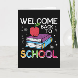 Welcome Back School First Grade Teacher Kids Crew Card