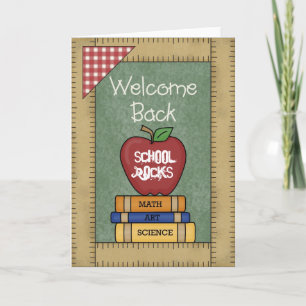 Welcome Back School Rocks Greeting Card