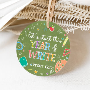 Welcome Back School Year Back to School Round Favour Tags