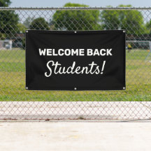 Welcome Back Students Customisable Outdoor Banner