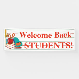 Welcome Back Students customisable school banner