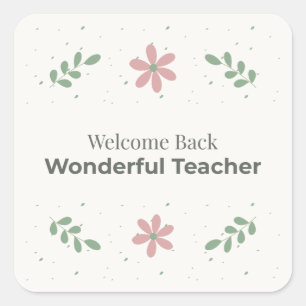 Welcome Back Teacher Sticker Back to School Gift