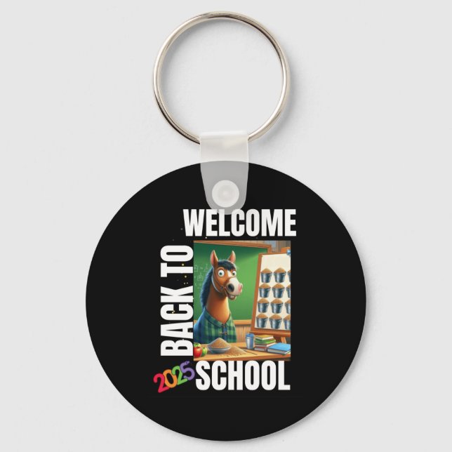 Welcome Back To School 2025 Sticker  Key Ring (Front)