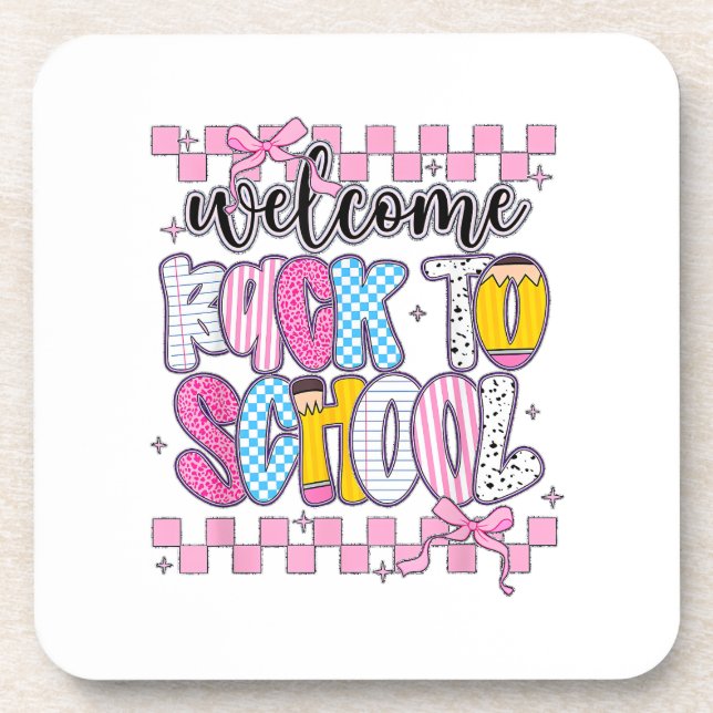 Welcome Back to School 2026 First Day Teachers Stu Coaster (Front)