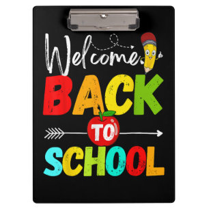 Welcome Back to School 2026 Teachers Students Clipboard