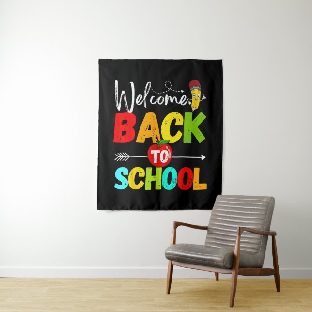 Welcome Back to School 2026 Teachers Students Tapestry (In Situ)