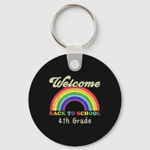 Welcome Back To School 4th Grade Teacher Student R Key Ring