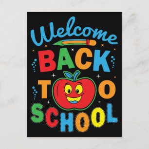 Welcome Back To School Banner Graphic Design Postcard