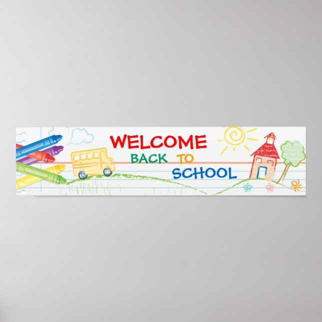 Welcome Back to School Banner Poster (Front)