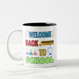 Welcome Back To School   Best gift for a student Two-Tone Coffee Mug