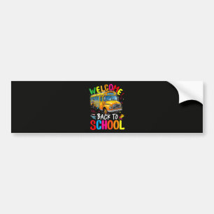 Welcome Back to School Bus 1st Day of School Bumper Sticker
