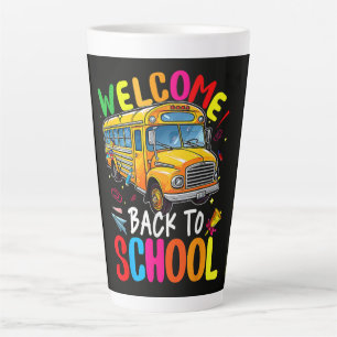 Welcome Back to School Bus 1st Day of School Latte Mug