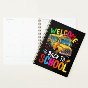 Welcome Back to School Bus 1st Day of School Planner
