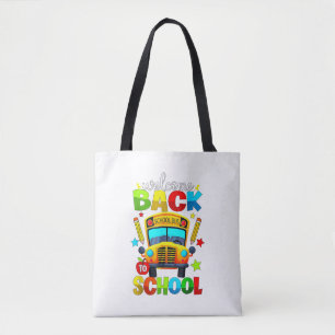 Welcome Back to School Bus 1st Day of School Teach Tote Bag