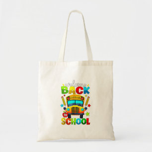 Welcome Back to School Bus 1st Day of School Teach Tote Bag