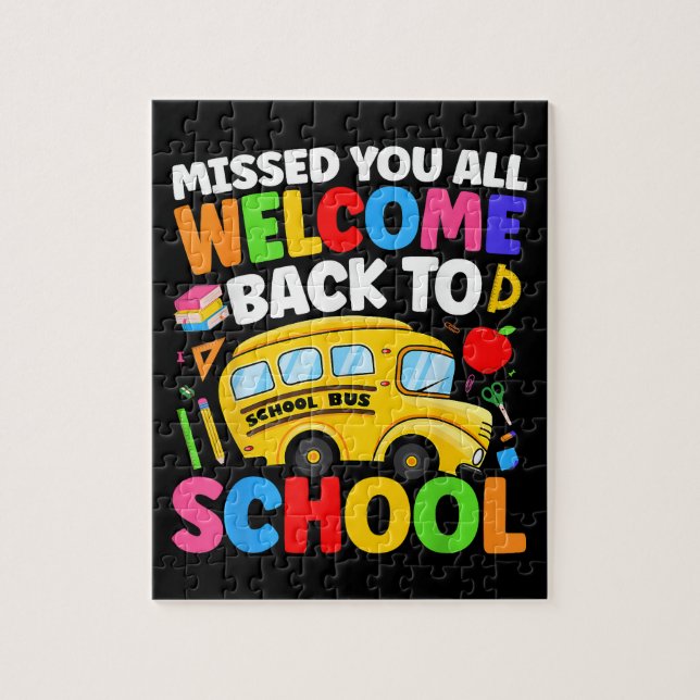 Welcome Back to School Bus Driver First Day Jigsaw Puzzle (Vertical)