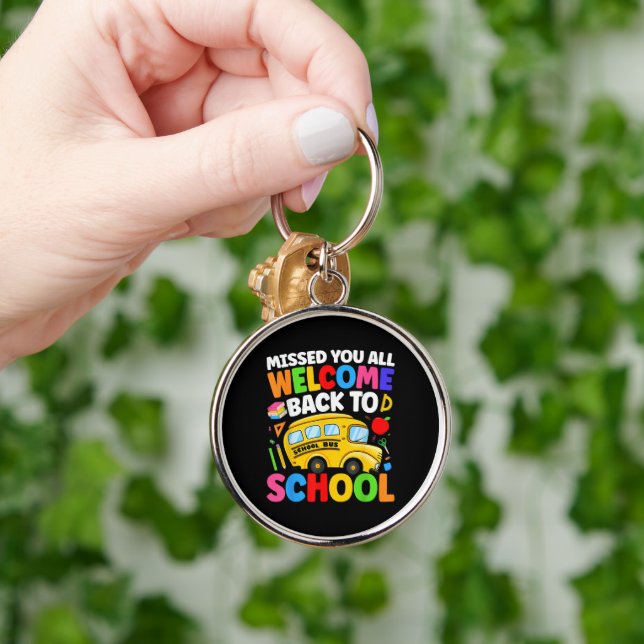 Welcome Back to School Bus Driver First Day Key Ring (Hand)