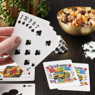Welcome Back to School Bus Driver First Day Playing Cards