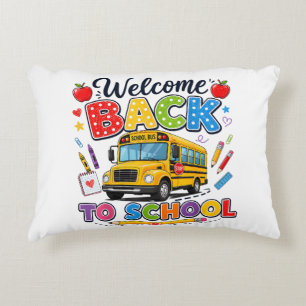 Welcome Back to School Bus Driver Tees First Day o Decorative Cushion