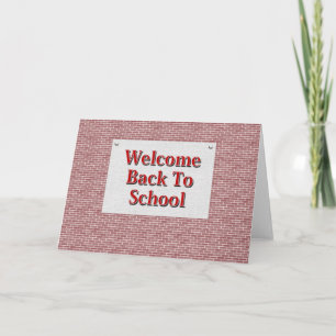 Welcome Back To School Card