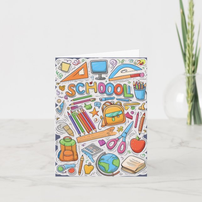  Welcome back to school! Card (Front)