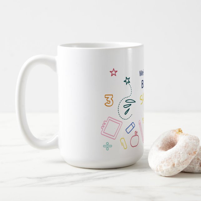 Welcome Back To School Coffee Mug (With Donut)