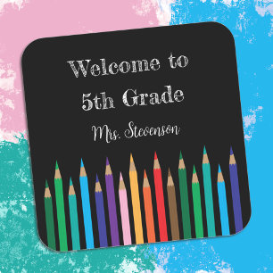 Welcome Back-to-School Colored Pencils Stickers 
