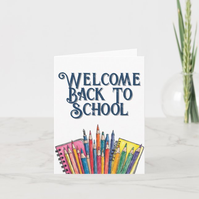 Welcome Back to School – Colourful Start Card (Front)