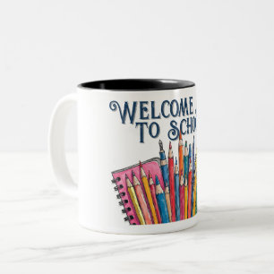 Welcome Back to School – Colourful Start Two-Tone Coffee Mug