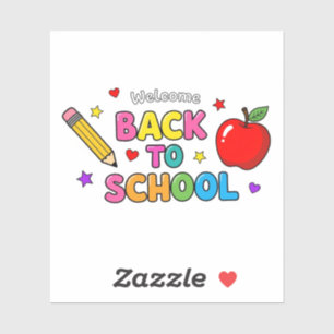 Welcome Back To School Colourful Stickers