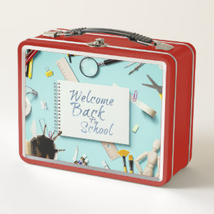 Welcome Back to School – Creative Notebook Style Metal Lunch Box