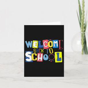 Welcome Back To School Cute Colourful Card