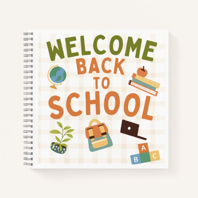 Welcome Back to School Cute Notebook  (Front)