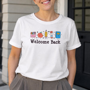Welcome Back to School Cute School Supply Friends T-Shirt