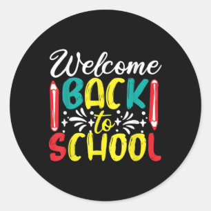 Welcome Back To School - First Day At School 2022 Classic Round Sticker
